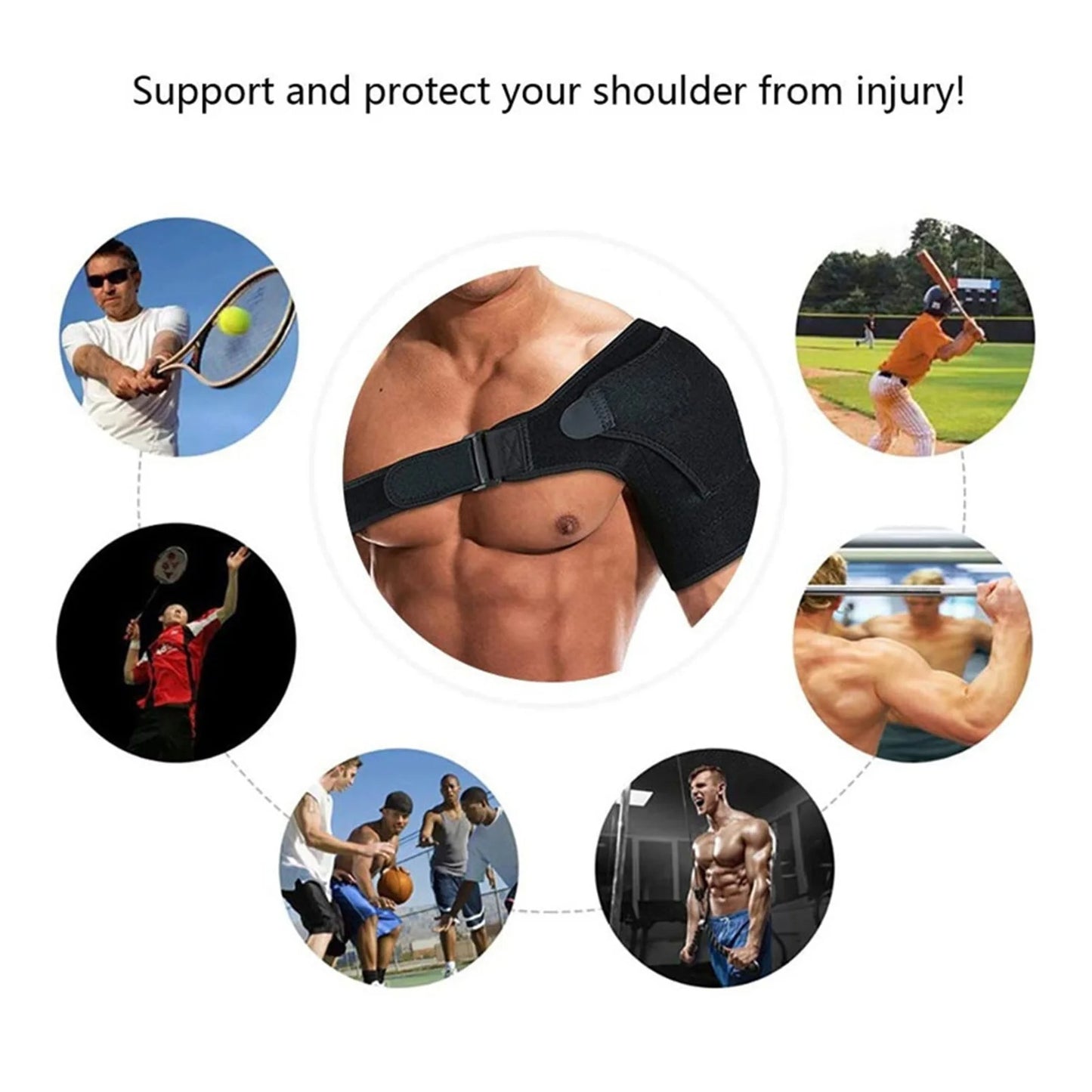 Adjustable shoulder support Brace